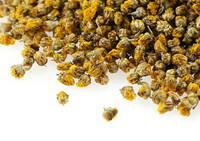 dried yellow herb flower petals of Wild Chrysanthemum Flower in a pile