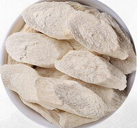 whitish dried herb slices of Common Yam Rhizome