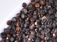 dried black brown seeds of Prince feather Fruit are piled together