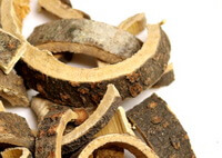 dried brownish bark of Silktree Albizia Bark