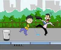 Spitting everywhere 04